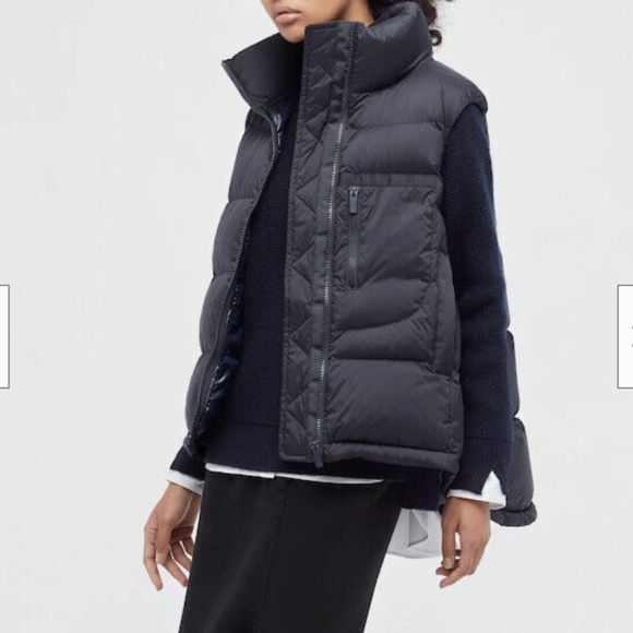 Uniqlo and J+ Jill Sanders collab oversized navy down puffer vest NWT - Picture 14 of 15